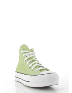 Discount converse Sneakers montantes compensées femme ctas lift hi vitality green/white/black