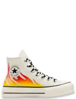 New converse Sneakers Montantes Femme Ctas Lift Hi Toile Blanc Cassé
