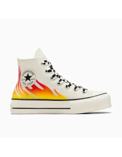 New converse Sneakers Montantes Femme Ctas Lift Hi Toile Blanc Cassé
