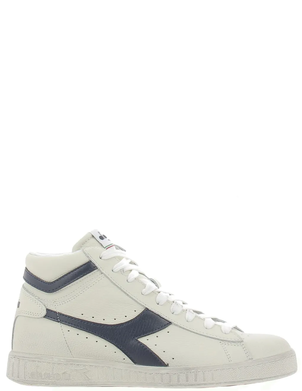 Discount diadora Sneakers montantes mixte game l hi waxed cuir blanc/bleu