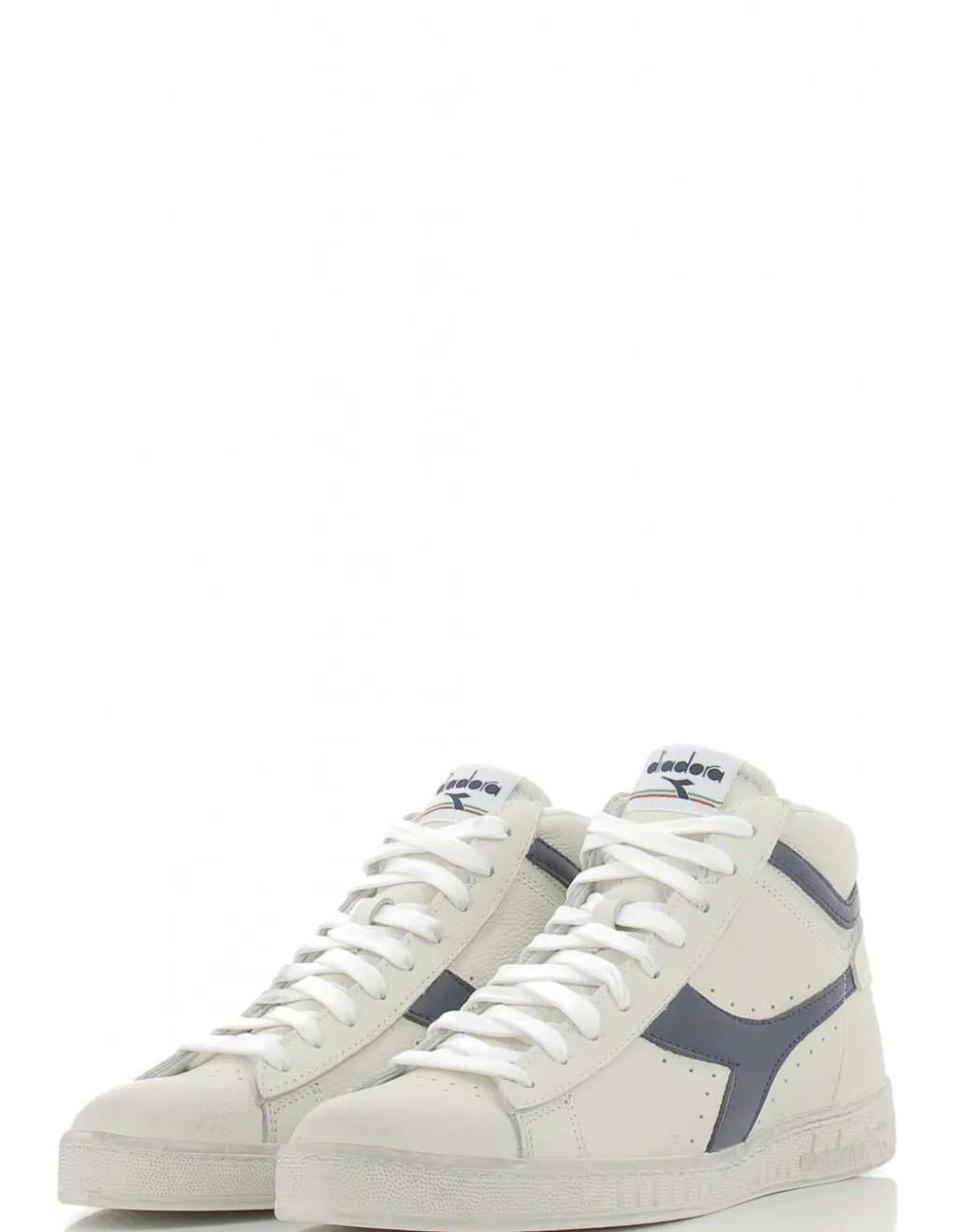 Discount diadora Sneakers montantes mixte game l hi waxed cuir blanc/bleu