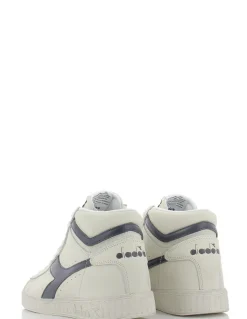 Discount diadora Sneakers montantes mixte game l hi waxed cuir blanc/bleu