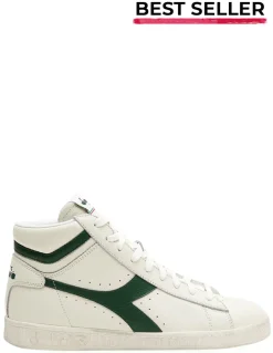 Hot diadora Sneakers montantes mixte game l hi waxed cuir blanc/vert