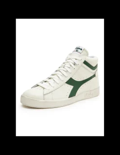 Hot diadora Sneakers montantes mixte game l hi waxed cuir blanc/vert