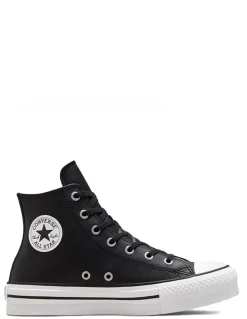 Discount converse sneakers semi-compensées montantes femme ctas eva lift hi noir ivoir
