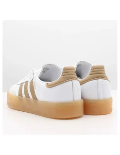 Clearance adidas Sneakers Tendance Femme Sambae Cuir Blanc/ Marron