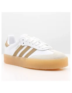 Clearance adidas Sneakers Tendance Femme Sambae Cuir Blanc/ Marron