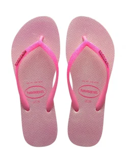 Clearance havaianas Tongs Femme Slim Glitter Iridescent Rose
