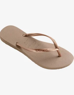 havaianas Tongs Femme Slim Rose Dorée