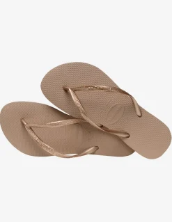 havaianas Tongs Femme Slim Rose Dorée