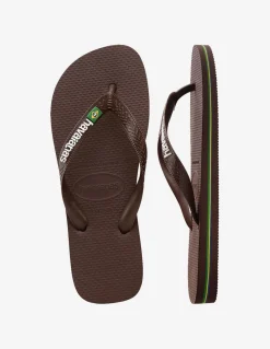 Online havaianas Tongs Homme Brasil Logo Dark Brown/White