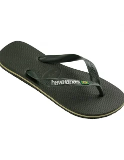 New havaianas Tongs Homme Brasil Logo Vert Olive
