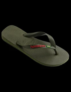 havaianas tongs mixte brasil logo kaki